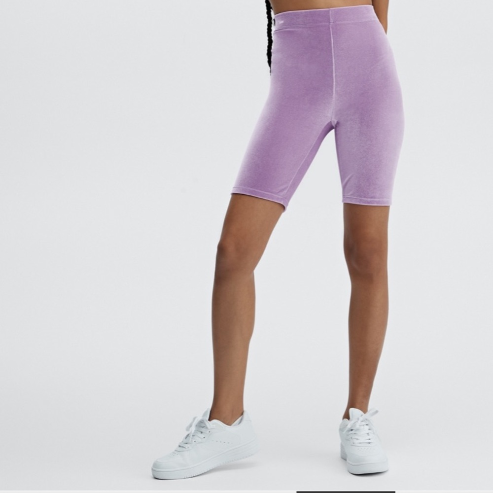 Lavender Velour bike shorts
